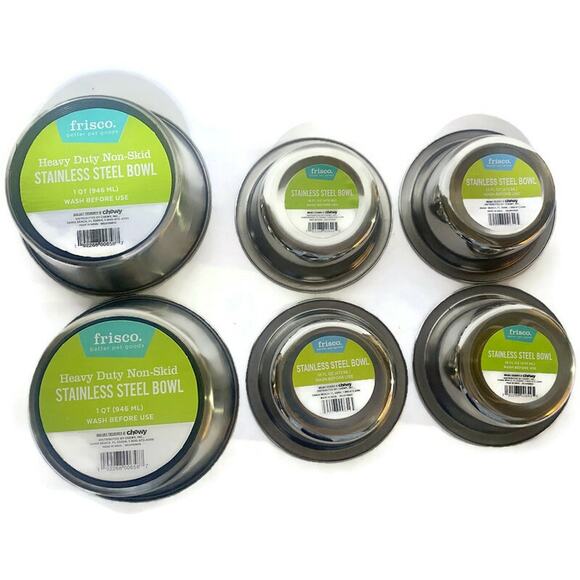 Frisco Stainless Steel Bowls 16 Ounce Set of 4 and 1 Quart Set of 2 New With Tag - Picture 1 of 7